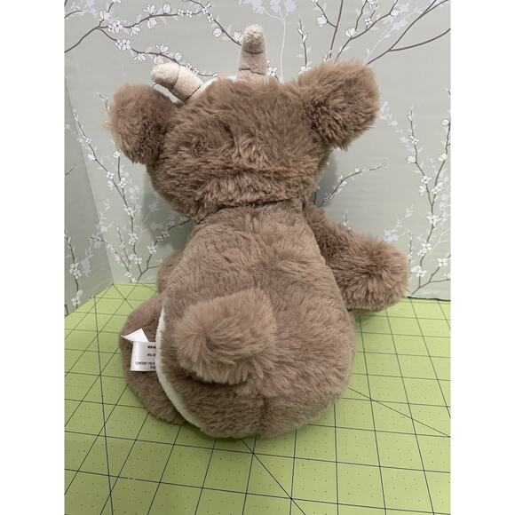 Aurora Flopsie Gemini Goat Plush Brown Huggable Lovey Stuffed Animal 12 Inch - Picture 3 of 12